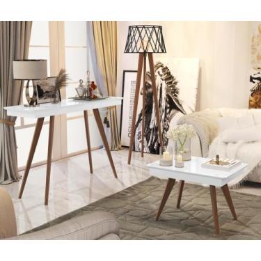 Imagem de Sala de Estar Com Aparador Classic, Mesa e Luminaria Ônix Preto - Loja