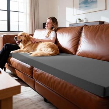 Imagem de HOMBYS Almofada de espuma para sofá de 7,6 cm, almofada de espuma para sofá com capa lavável removível, almofada de sofá para maior conforto e proteção de móveis