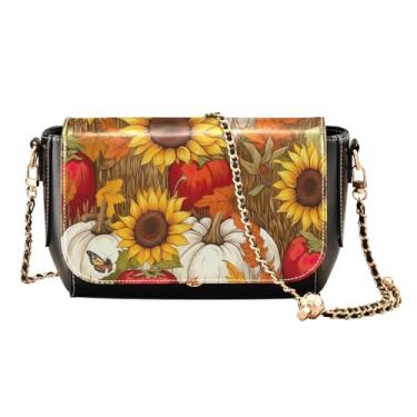 Imagem de GAIGEO Bolsas transversais femininas de poliuretano com design laranjas, bolsa de ombro feminina de couro, bolsa de ombro feminina de couro, Abóbora vintage - 1, One Size