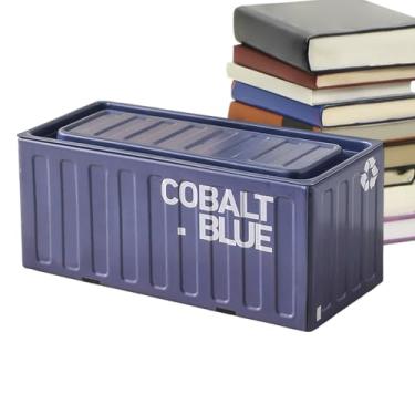 Imagem de Caixa De Lápis De Metal,Ferro Portátil Multifuncional Antiferrugem Decoração de Escritório - Caixas de Armazenamento com Tampa | Para Rapazes Raparigas Jovens Adolescente Viagem Casa Quarto