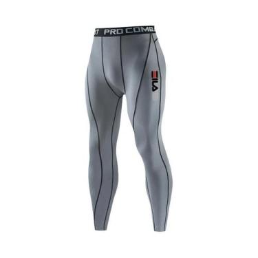 Imagem de Calças De Compressão Para Corrida Masculina, Roupas De Ginástica Elást