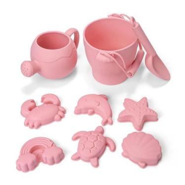 Imagem de Conjunto De Praia Infantil De Verão 9PCS/8PCS Balde De Plástico, Pás, 