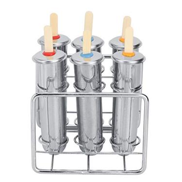 Imagem de GLOGLOW Molde de picolé de Aço Inoxidável Com Ranhura Dupla, 6 Moldes Com Moldura, Guloseimas Diy para Molde de Sorvete Infantil, 304 Nan