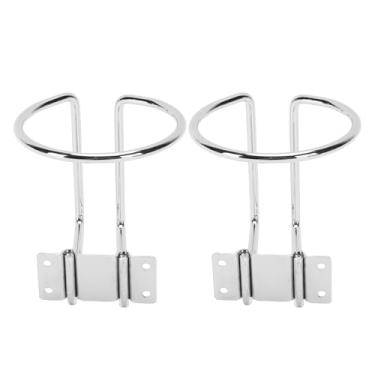 Imagem de Zerodis 2 Peças de Aço Inoxidável Porta-copos para Bebidas Porta-copos Montados na Parede Anel para Barco -recipientes para Bebidas Com Formato Em L para Barcos Ao Ar Livre Iates RVs Marinhos 2