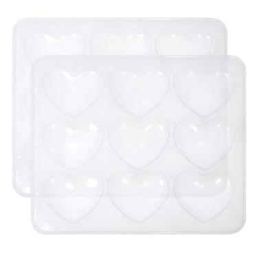 Imagem de Shapenty 9 moldes de silicone epóxi de silicone para fundição de coração cavidades para presente de festa de Natal e casamento, brinco, pingente, chaveiro, joias, projetos de artesanato (2)