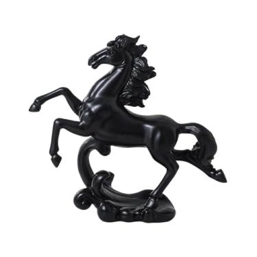 Imagem de Generic Estátua de Cavalo para Decoração de Mesa, Modelo de Animal, Escultura Moderna e Elegante, Estatueta de Cavalo para Sala de Estar e Mesa de Jantar, Preto