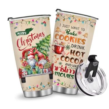 Imagem de Garrafa de água para viagem, copos isolados, caneca de café, 590 ml, presentes de Natal para meninos, meninas, crianças, homens, mulheres, filho, filha, presente