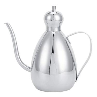 Imagem de Aqur2020 Distribuidor de óleo de Aço Inoxidável, Galheteiro de Cozinha Polido Com Espelho 304 Com Bico de Pagode, Tampa à Prova de Vazamento para Molho de Salada de Vinagre, Capacidade