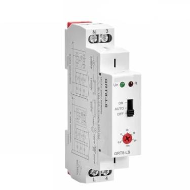 Imagem de GRT8-LS/LM interruptor de escada de trilho DIN interruptor temporizador de iluminação 230VAC 16A 0,5-20 minutos interruptor de luz relé de atraso 1 peça (cor: GRT8-LS AC230V)