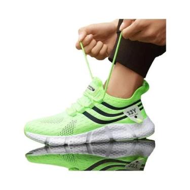 Imagem de Tênis Masculino de Corrida - Leve, Respirável e Casual, 45, Verde