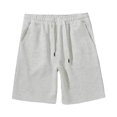 Imagem de Bermuda Esportiva Masculina De Verão Em Algodão Pesado, Respirável, Ca