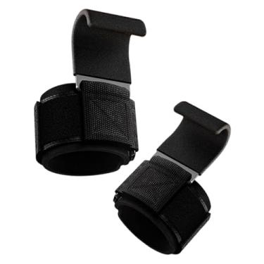 Imagem de oshhni Conjunto de 2 ganchos para levantamento de peso, ganchos de, gancho portátil para levantamento de peso na academia, gancho de pulso para