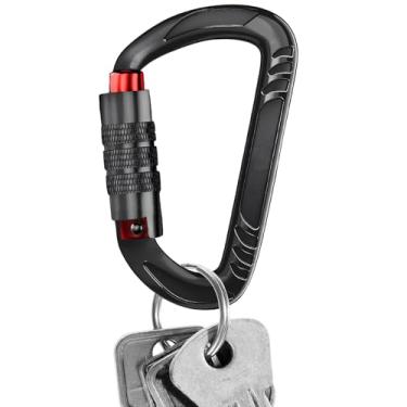 Imagem de Mosquetão Resistente - Equipamento De Exterior Com Alta Capacidade De Carga De 12 kN,Acessório Para Alpinismo E Escalada | Acampamento Cães Trekking Redes Coleiras Mosquetão