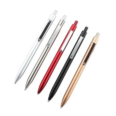Imagem de ONECMN Lapiseira com 5 opções de cores, lápis automáticos de metal de baixa gravidade, desenho, escrita, artigos de papelaria, material escolar (5 peças)