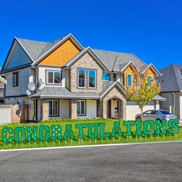 Imagem de CASLON 15 Peças De Placa Parabéns Para Quintal, Verde E Preta, Formatura, Gramado, Decorações Áreas Externas, Turma 2025, Placas Caminho Com 22 Estacas Decoração Festas Universitárias