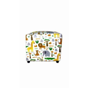 Imagem de Mini Pufe Infantil Assento Quadrado, reforçado - Js Puffs, Safari, PP,