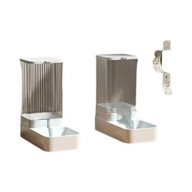 Imagem de Dispensador Automático De Ração E Água Para Gatos E Cães Com Armazenam