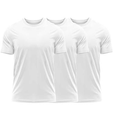 Imagem de Kit 3 Camisetas Dry Uv Masculina Blusa Camisa Fitness Academia Basica Lisa-Masculino
