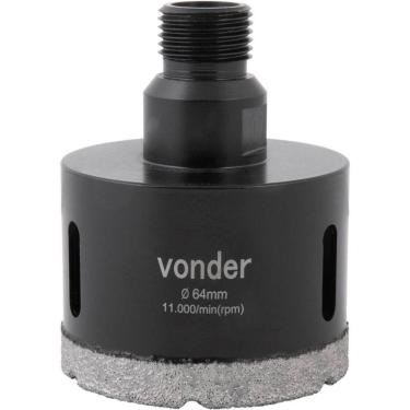 Imagem de Serra Copo Diamantada Para Esmerilhadeira 64 Mm Vonder