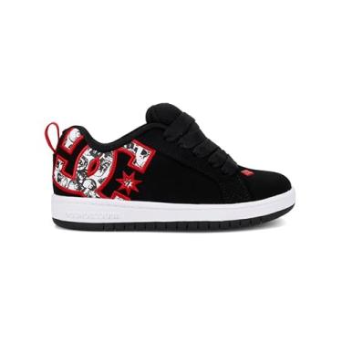 Imagem de DC Tênis de skate unissex Court Graffik (infantil/criança pequena), Preto/branco/vermelho, 17