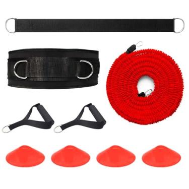 Imagem de Ycendelion Equipamento de treinamento Speed Agility, conjunto de faixas de resistência de 36 kg para melhorar a potência, força, treino de corpo inteiro para futebol, basquete, futebol, tênis, corrida
