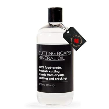 Imagem de Tábua de cortar óleo mineral de grau alimentício (473 ml) - Tábua de corte revitalizada, bloco de açougueiro, bancadas e utensílios de madeira - Certificado NSF seguro para alimentos - Feito na