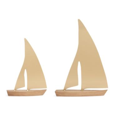 Imagem de Decoração Esculturas Barcos em Madeira Mart 21286