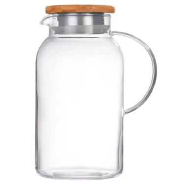 Imagem de Jarra Com Tampa De Bambu 1800ml Borossilicato Allmix