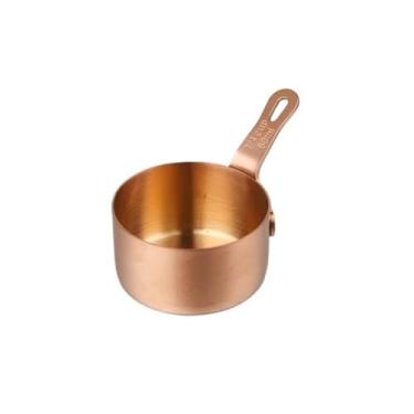 Imagem de Molho Barco Prato de bife ocidental Copo de Molho de Pimenta Copo de Molho de Aço Inoxidável Prato de Molho com Alça Tomate Batatas Fritas Prato de Mergulho Jarra de Leite (Dourado, Pequeno)