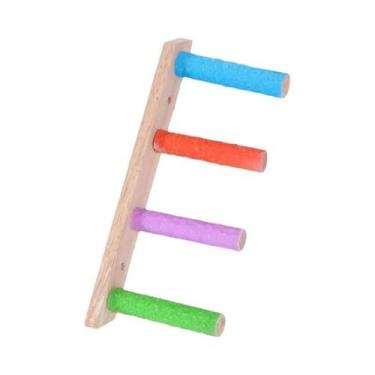 Imagem de Escada De Escalada De Madeira Para Pássaros, Brinquedo Interativo Dive