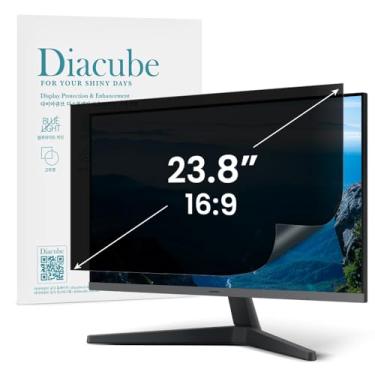 Imagem de DIACUBE Filtro de tela de privacidade de computador de 23,8 polegadas para monitores LED de tela panorâmica de 16:9 com proporção de tela panorâmica - compatível com monitores curvos - proteção para