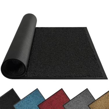 Imagem de Mibao Tapete de porta antisujeira para ambientes internos e externos, impermeável para todas as estações, capacho para todos os climas, tapete de entrada antiderrapante resistente, tapete de entrada