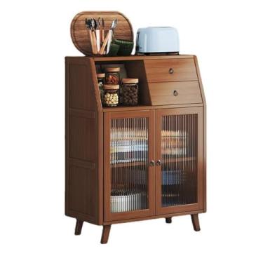 Imagem de Armário de armazenamento decorativo simples com portas de vidro, cozinha doméstica, aparador moderno de meados do século, entrada independente para sala de estar, corredor, móveis de jantar (70 x 33 x