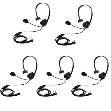 Imagem de Retevis Fone de ouvido Walkie Talkie com microfone Boom, 2 pinos, para RT22 RT68 RT21 H-777 RT86 RT19 RB26 RB45, compatível com Kenwood Arcshell Walkie-Talkie, fone de ouvido de rádio bidirecional