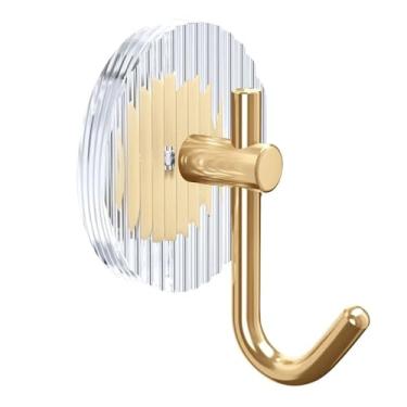 Imagem de Cabideiro de parede de acrílico gancho de parede autoadesivo para banheiro gancho de toalha sem perfuração montado na parede gancho de porta traseira para casaco chave decoração de casa ganchos de