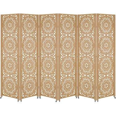 Imagem de 6 Biombo Divisoria Com Rodinha Painel Repartido de Ambiente Decoração Rodizio (Mandala)