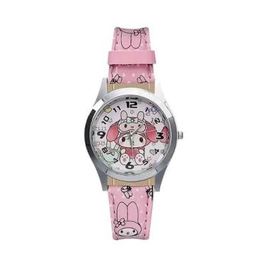 Imagem de Relógio De Quartzo Infantil Sanrio Para Meninas Kuromi Hello Kitty Com