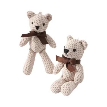 Imagem de Brinquedo De Pelúcia Urso Fofo De 15CM, Chaveiro De Vestido De Bebê, P