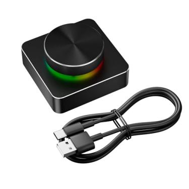Imagem de Serounder Botão de Controle de Volume Usb, Controle de Volume Programável do Alto-falante do Computador Pc Bt 5.1 Botão Controlador Multimídia Com Luz Rgb para Computador Portátil