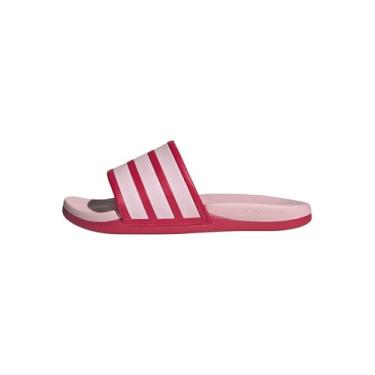 Imagem de adidas Sandália feminina Adilette Comfort 2.0 Slide, Better Scarlet/Clear Pink/Clear Pink, 36