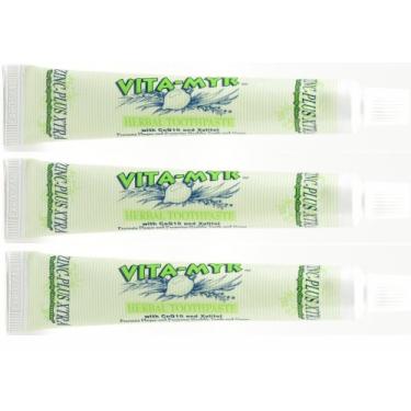 Imagem de Pacote com 3 VITA-MYR Zinco Plus Xtra Pasta de Dente Herbal Natural e Eficaz 153 g