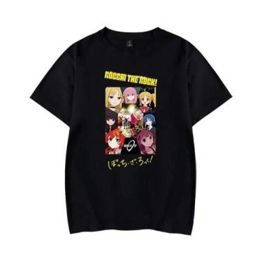 Imagem de Camiseta Masculina Bocchi the Rock Anime, Confortável, Com Estampa Hip