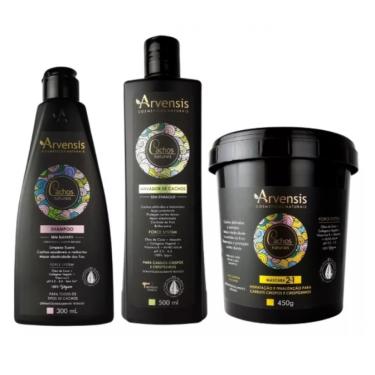 Imagem de Kit Arvensis Cachos Shampoo + Ativador 500ml + Máscara 2x1