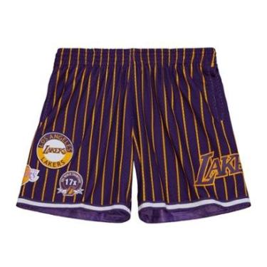 Imagem de Short Mitchell & Ness Jersey City Collection Mesh Los Angeles Lakers Masculino-Masculino