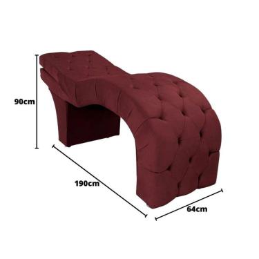 Imagem de Maca Estofada Reclinável Sobrancelhas Cílios Suede Jade Bordô