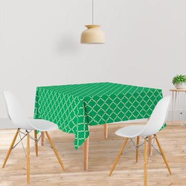 Imagem de Toalha De Mesa Quadrada Tecido Oxford Escandinavo Verde TL173 - 140x14