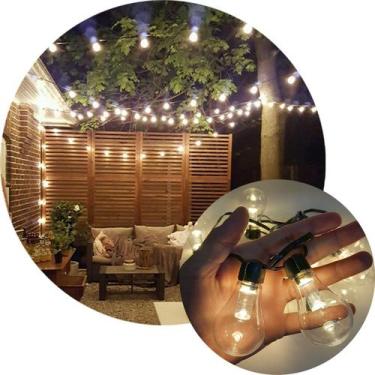 Imagem de Pisca Cordão Varal Natal 12 Lâmpada LED Amarelo 4M 110v-220v - Genéric