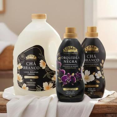Imagem de Kit Coala Lavanderia, 01 Lava Roupas Chá Branco 3L, 01 Amaciante Conce