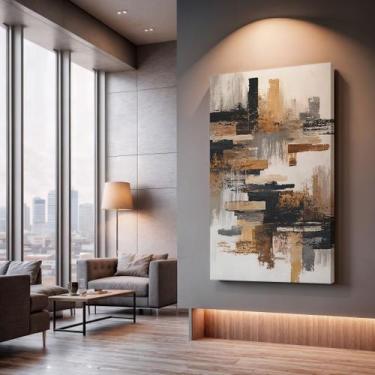 Imagem de Quadros Decorativos Abstrato Urbano 130x90 Moderno Luxo Sala Quarto Es