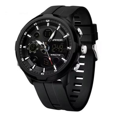 Imagem de Relógio Digital Masculino Estilo Esportivo Duplo Display á Prova D'água Preto